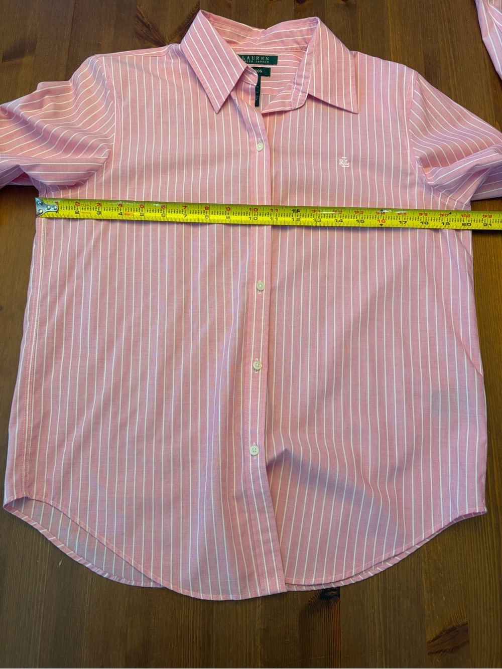 Ralph Lauren Classic Pink Button-Down Wrinkle Free Shirt - Women's, Size M. - Picture 5 of 8